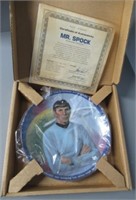 Mr. Spock comm. Plate from 1983 with COA.