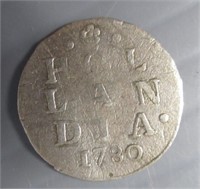 1780 Dutch American Silver colonial copy coin.