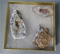 (3) Cut Crystal Geodes. Premium Specimens.