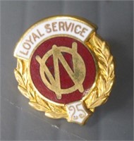 Willy's Loyal Service 25 Years Button. Vintage.