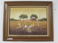 BEAUTIFUL OIL ON CANVAS FRAMED SOUTHERN ART 32X27