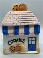 Ceramic Village Building Cookie Jar