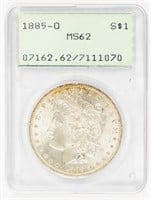 Coin 1885-O Morgan Silver Dollar PCGS-MS62