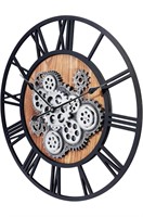 $89 23" Real Moving Gears Wall Clock