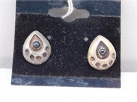 Sterling Silver Bear Claw Earrings.