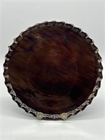 Decorative Brown Glazed Pottery Centerpiece Bowl