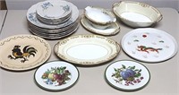 Assorted Dinnerware Lot Serving Pieces & Plates