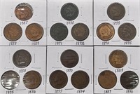 (18) Indian Head Pennies, Various Years1887 - 1896