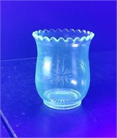 UV 365 NM Wide Brim Clear Glass Vase with