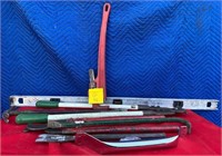 K - LEVEL,CROWBARS ,PIPE WRENCH ETC