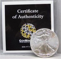 2016 Silver Eagle with COA.