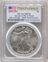 2016 30th Anniversary First Strike Silver Eagle.