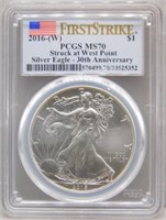 2016 30th Anniversary First Strike Silver Eagle.