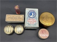 Vintage to Antique Toiletries Tins & Boxes