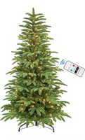 6ft Prelit Artificial Hinged Christmas Tree,