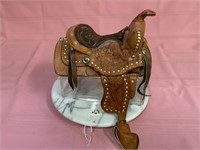 Leather Western saddle Salesman sample