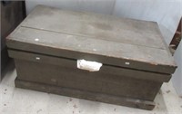 Vintage wood blanket chest. Measures: 15.25" H x