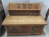 ABC Toybox and Shelf. Solid Wood Toybox with ABC