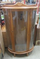 China cabinet with curved glass front. Measures: