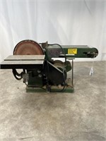 Central machinery belt and disc sander