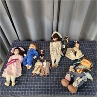 C3 9pc Dolls: 5-18" with some stands