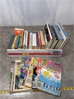 Assortment of books and how to guides, Vintage