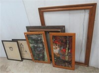Picture frames. Painting on board Measures: 15" H
