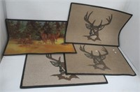 (4) Deer rugs.