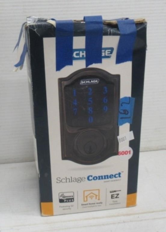 Schlage touch pad digital security lock.
