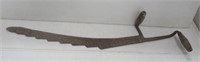Antique hay knife / sickle, 35" long.