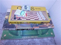 Games: Parker Brothers Clue - Tripoly - Chess - &