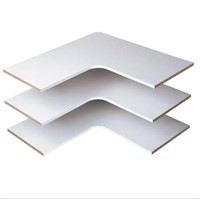 Classic White Wood Corner Shelf (3-Pack)