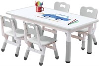 Kids Table & Chair Set  Adjustable - Grey