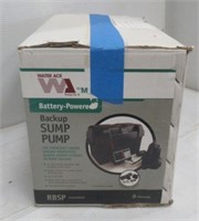 Water Ace 12 volt battery powered sump pump.