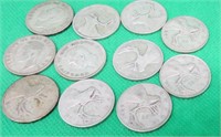 11x Canada SILVER 25 Cent Quarters 1938-1952 Coins