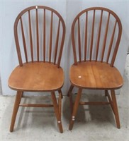 (2) Wood chairs.