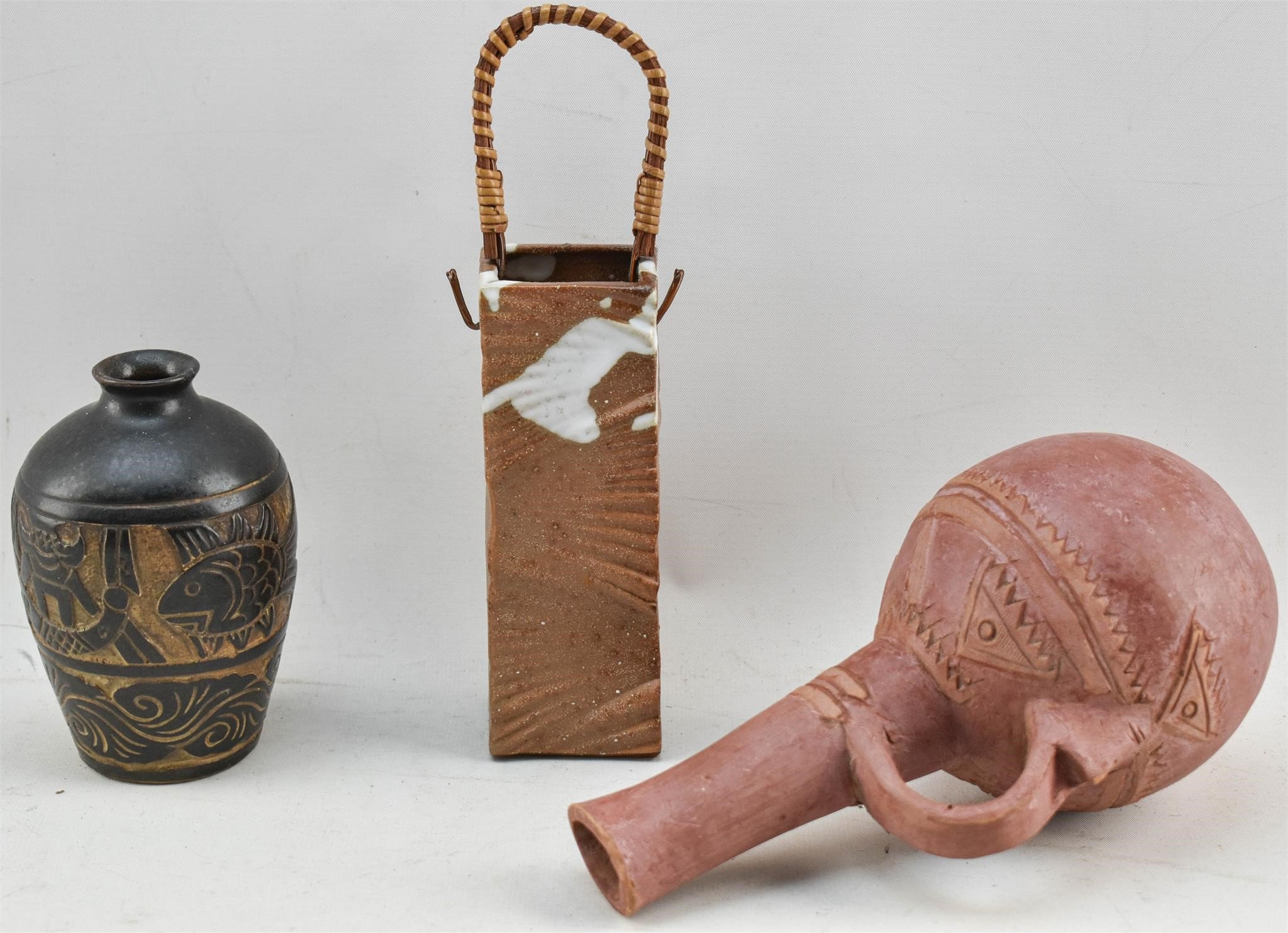 3 Assorted Ceramic Objects, South American