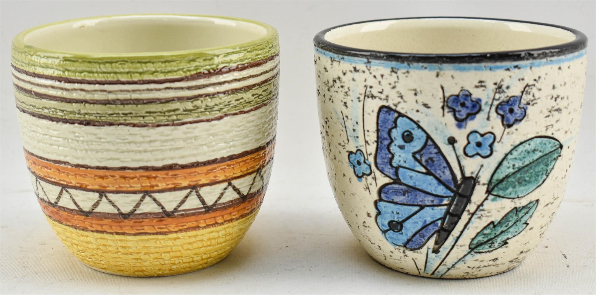 Two Bitossi-Style Ceramic Planters Pots