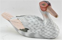 Painted Wood Crane Statue or Duck Decoy