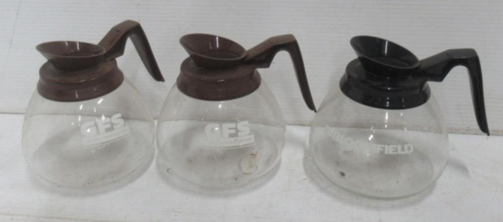 (3) Restaurant coffee pots.