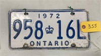 Set of Ontario 1972 plates