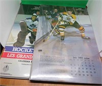4x 11x17 Hockey Greats 1987 Sealed Calendar ORR +