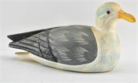 Vintage Signed Wooden Sea Gull Carving