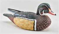 Painted Wooden Mallard Duck Decoy