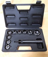 Hollow Hole Punch Set with Handle in Case