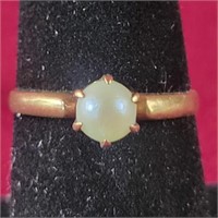 10k Gold Pearl Ring, sz 7, 0.06ozTW