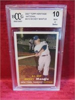 2007 Mickey Mantle Graded Topps Baseball Card 10