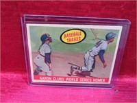 1959 Topps Hank Aaron Baseball Card 467 Home Run
