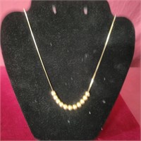 14k Gold Necklace with Balls - 29"/