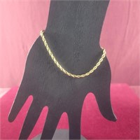 Rope Chain 14k bracelet 0.14oz